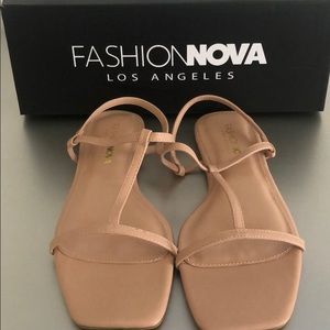New Nude Fashion Nova Sandal